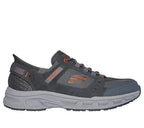 Skechers Men's Oak Canyon Consistent Winne Hands Free Slip-in Sneaker, Gray/Orange, 10 X-Wide