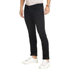 Turtle Men Cotton Black Narrow Fit Solid Stretchable Jeans