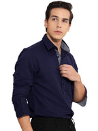 Tee Projekt Cotton Office wear Shirt|| Solid Shirt for Mens|| Casual Shirt for Men||Long Sleeve Spread Collar Shirt for Men Dar