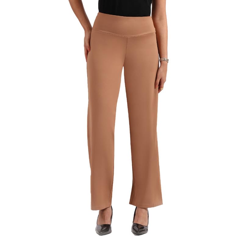 BlissClub Ultimate Wide Lite for Women Above 55 ft Tall | High Waist Trousers and Formal Pants for Office wear | Comfortable fi
