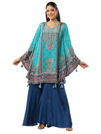 Libas Art Printed Crepe A-Line Kurta Set For Women (51207Axxl)