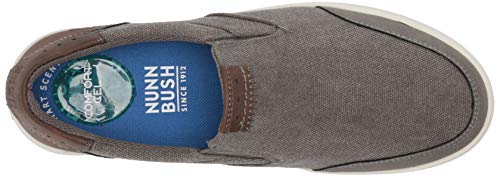 Nunn Bush mens Kore City Walk Canvas Moc Toe Slip-on Sneaker, Cement, 10.5 US