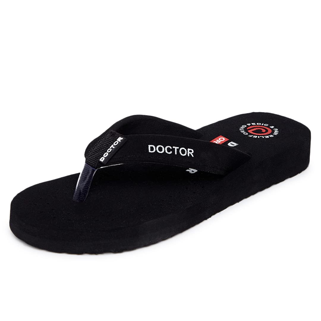 ORTHO JOY Doctor Orthopedic Ladies Slippers | Soft Chappal for Women | Comfortable womemss slipper | MCR Chappals for Women Bla