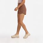 BlissClub Groove-in Cotton Shorts | Cotton Shorts | Side Pockets | Stretchy |Curved Hem