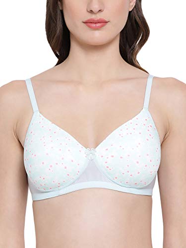 Clovia Womens net T-Shirt Bra (BR1849P0334C_Blue_34C)