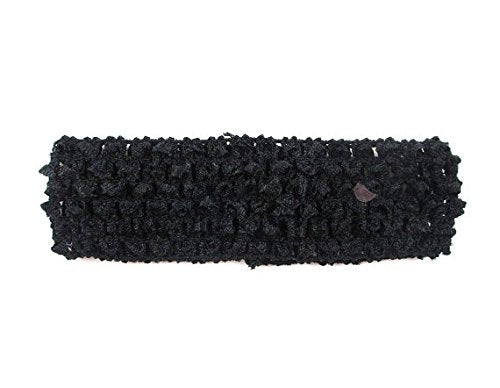 Akinoskids 4 Tutu Black Crochet Headband For Babies Infants And Toddlers Teens 11