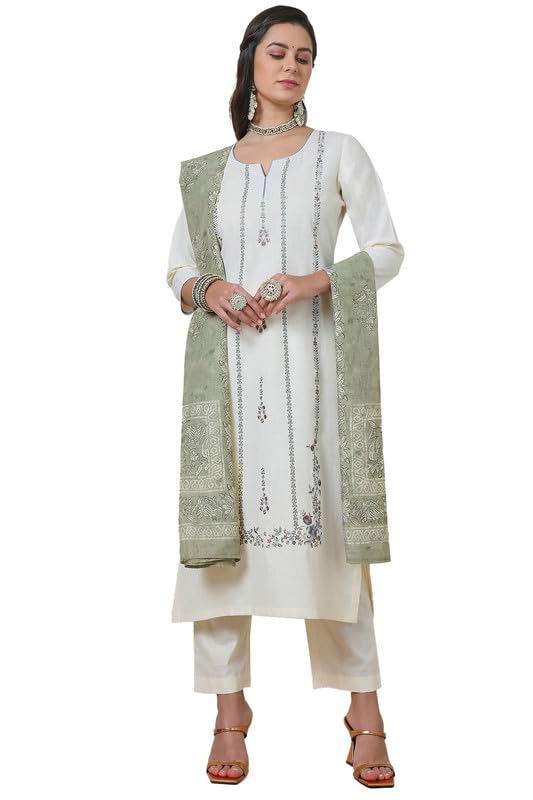 Soch Women Floral Embroidered Silk Blend Suit Set