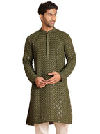 Jompers Mens Embroidered & Sequins Straight Kurta