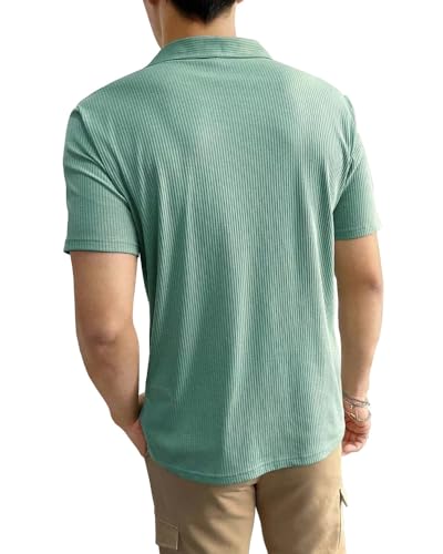 Noble Monk MenS Regular Fit Polo Shirt (T852_Nm_Malachite Green