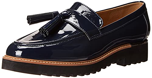 Franco Sarto Womens Carolynn Lug Sole Loafer with Tassel Detail , Inky Navy, 7 M