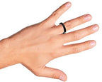 Bling Halloween Jewelry Black Tungsten Unisex Ring 4mm SIZE 13