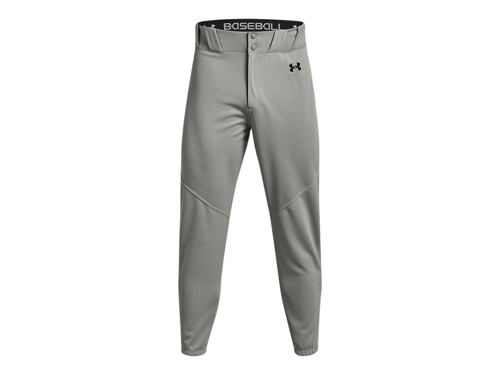 Under Armour Men's Utility Baseball Pant Closed 22, (075) Baseball Gray / / Black, Small