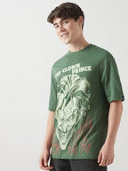 Bewakoof Air 1.0 Official DC Merchandise Joker Mens Graphic Print Oversized Fit Half Sleeve Round Neck Cotton T-Shirt_646661_Gr