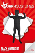 Morphsuits Kids Black Bodysuit Costume, Black Full Body Suit Halloween, All Black Costume Morph Suit Boys, Full Body Black Suit