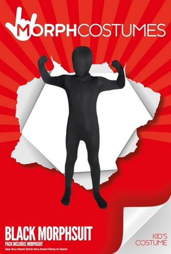 Morphsuits Kids Black Bodysuit Costume, Black Full Body Suit Halloween, All Black Costume Morph Suit Boys, Full Body Black Suit