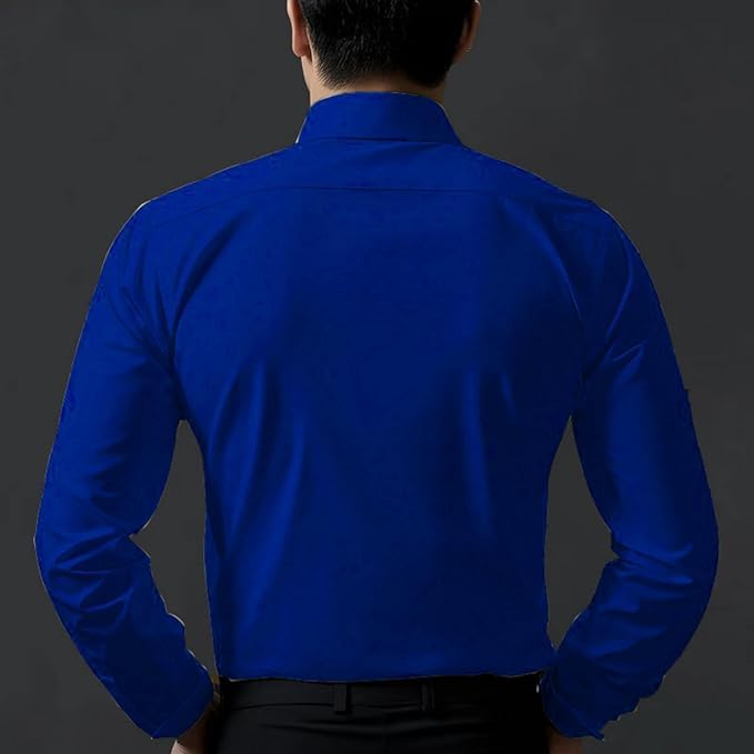 Deelmo Combo Of MenS Stylish Solid Satin Casual Shirt For Men Full Sleeves| Poly Satin Silk Shirt Pack Of 2