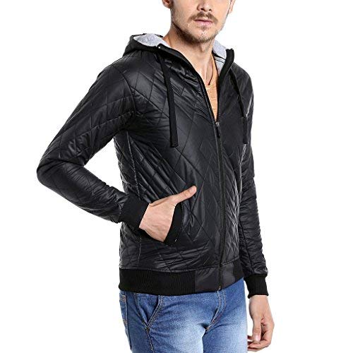 Campus Sutra Mens Black Solid Vegan Leather Regular Fit Cotton Jacket for Winter Wear Standing Collar Full Sleeve | Zipper | Ca