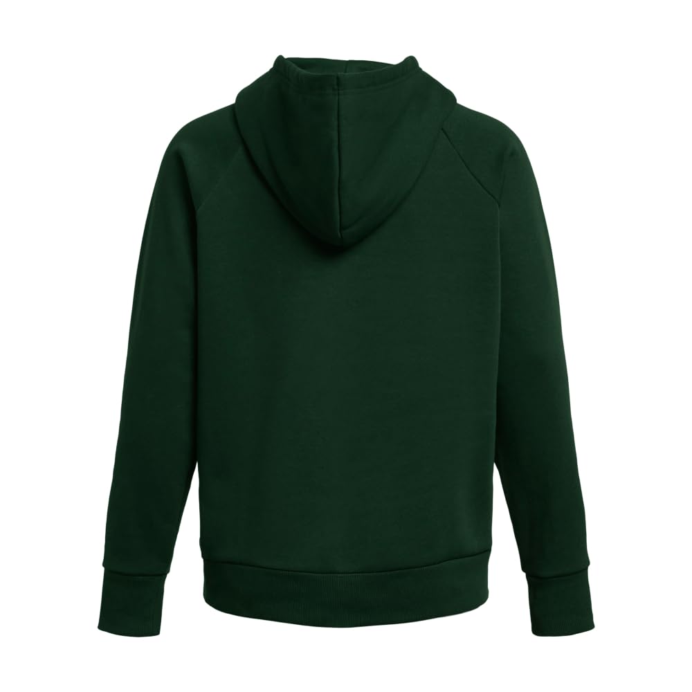 Under Armour Womens Rival Fleece Hoodie, (301) Forest Green / / White, X-Small