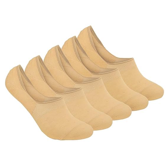 Digital Shopee Anti-Slip No Show Low Cut Loafer Socks For Men & Women With Combed Cotton For Sports, Running & Hiking Pack Of 5 