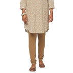 Fabindia WomenS Cotton Churidar (2103222Beige_Beige