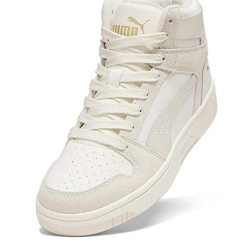 PUMA Womens Rebound Layup Sneaker, MASHMALLOW Warm White-Alpine Snow-Sugared Almond, 6.5