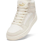 PUMA Womens Rebound Layup Sneaker, MASHMALLOW Warm White-Alpine Snow-Sugared Almond, 6.5