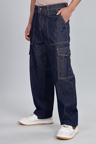 INKD Mens Relaxed Jeans (INKSS25MJN-603_Sapphire Sphere