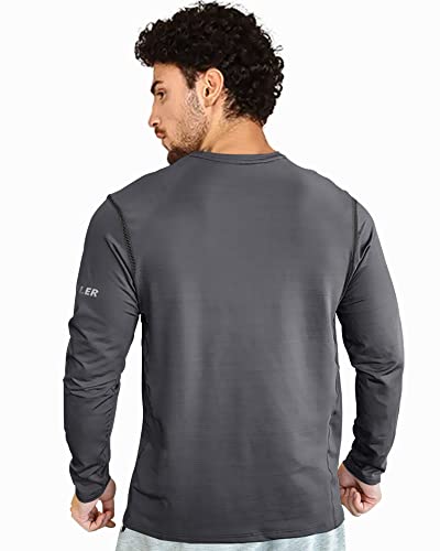 EYEBOGLER Mens Dry Fit Round Neck Full Sleeve Casual Tshirt Pack of 2