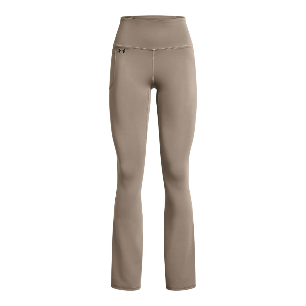 Under Armour Womens Motion Flare Pants, (200) Taupe Dusk / / Black, X-Small