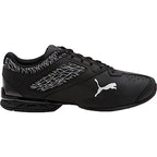 PUMA Men's Tazon 6 Wide Fracture FM Sneaker, Puma Black-Puma Black, 9 W US