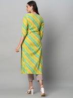 ANNI DESIGNER Womens Cotton Blend Straight Printed Kurta with Pant Set (Sumali Green-NW_XL_Green_X-Large)