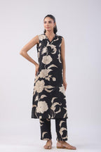 ANNI DESIGNER Women s Kurta with Trousers, Black, S