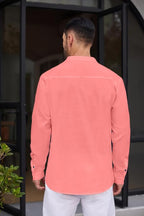 Macsivo MenS Stylish Mandarin Collar Kurta | Casual Ethnic Fusion Shirt For Daily, Party & Travel | Full Sleeves | Cotton Polye
