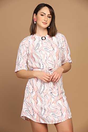 Leriya Fashion One Piece Dress for Women| Midi Dress for Women| Birthday Dress for Women (Large, Orange)