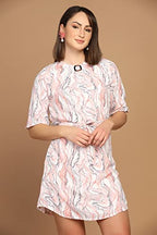 Leriya Fashion One Piece Dress for Women| Midi Dress for Women| Birthday Dress for Women (Large, Orange)