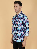 Kotty Mens Printed Rayan Full Sleeves Shirts(Multicolor,L)
