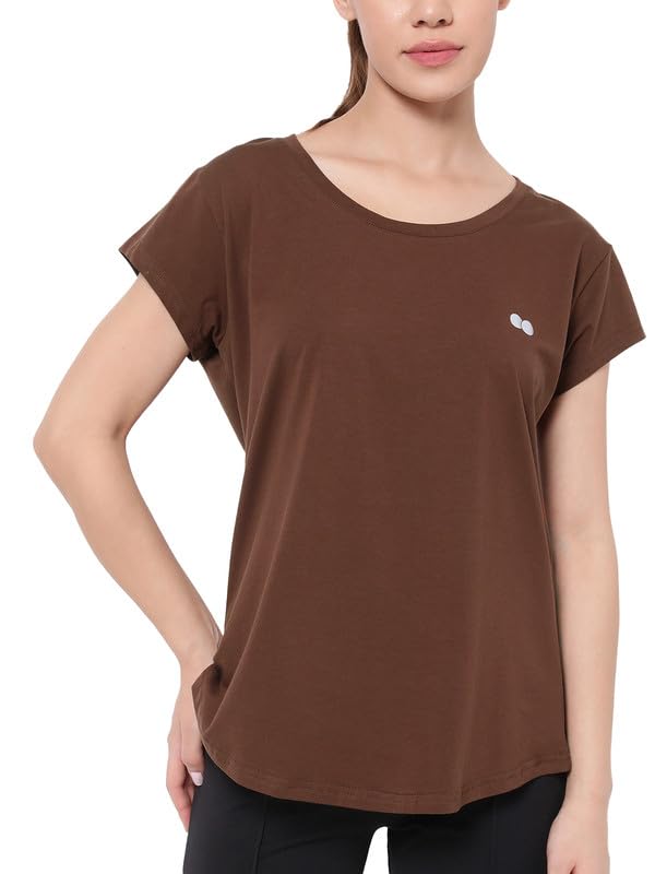 Clovia Womens Comfort Fit Active T-Shirt (AT0198R24_Beige_XXL)