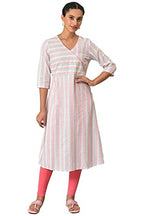 Aurelia Women'S Cotton Geometric Kurta & Tight (23Feas14241-702019_White