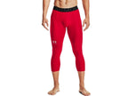 Under Armour Men's Armour HeatGear 3/4 Leggings, Red (600)/White, 3X-Large