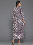 Libas WomenS Silk Fit And Flare Maxi Dress (26932_Mauve