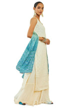 Soch Womens Off-White Georgette Floral Embroidered Suit Set With Sequin Embellishments