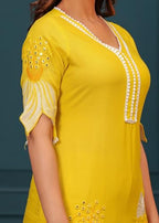 Fabnex Kurta Set For Women | Women Kurta | Women Kurta Sets Kurtis | Women Kurta Pant Set | Women Kurta Pant Set Women (K-116-Ye