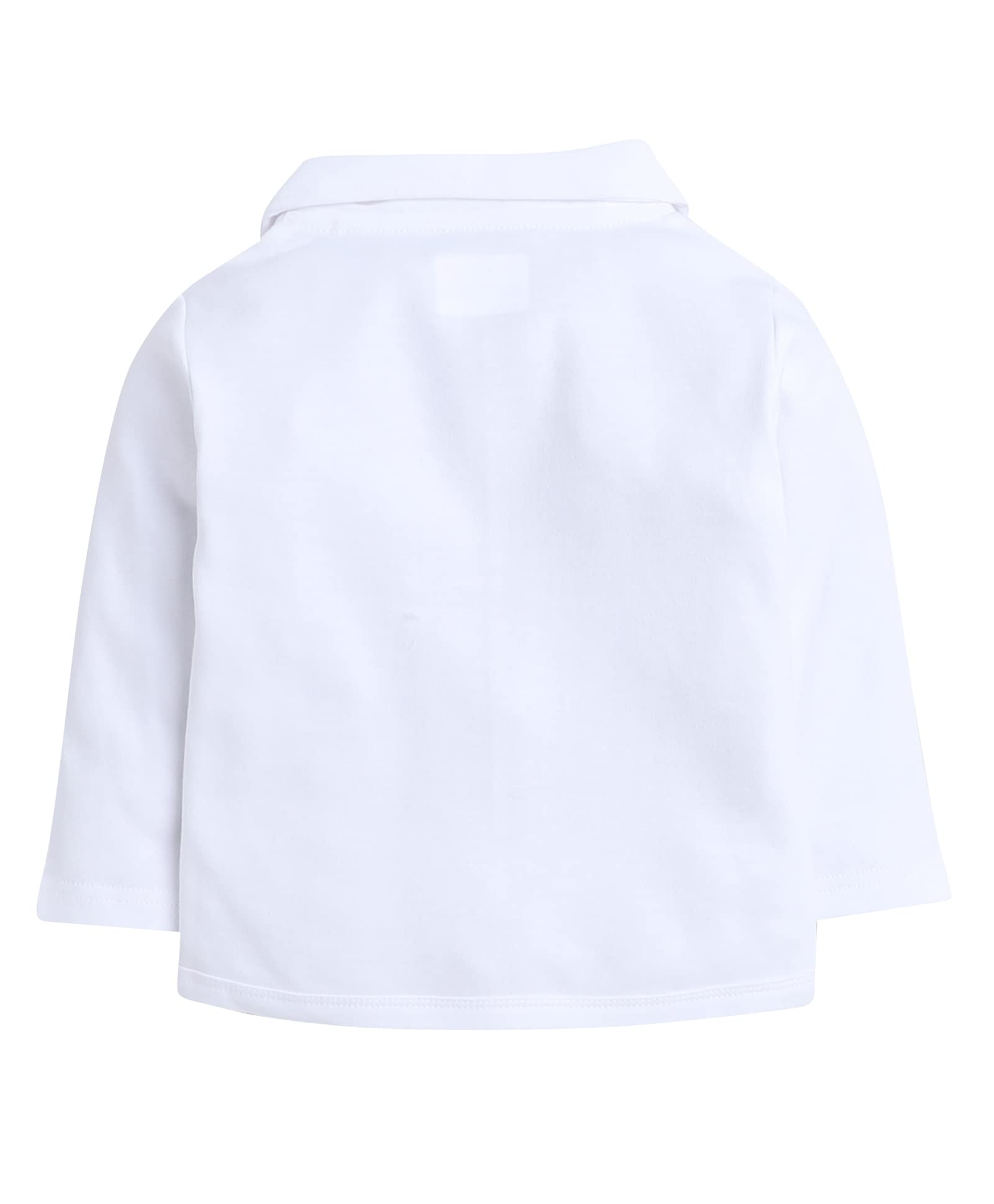 BUMZEE Unisex Cotton Sky Blue & White Boys Full Sleeves Shirt Waistcoat & Pant Set with Applique Bow