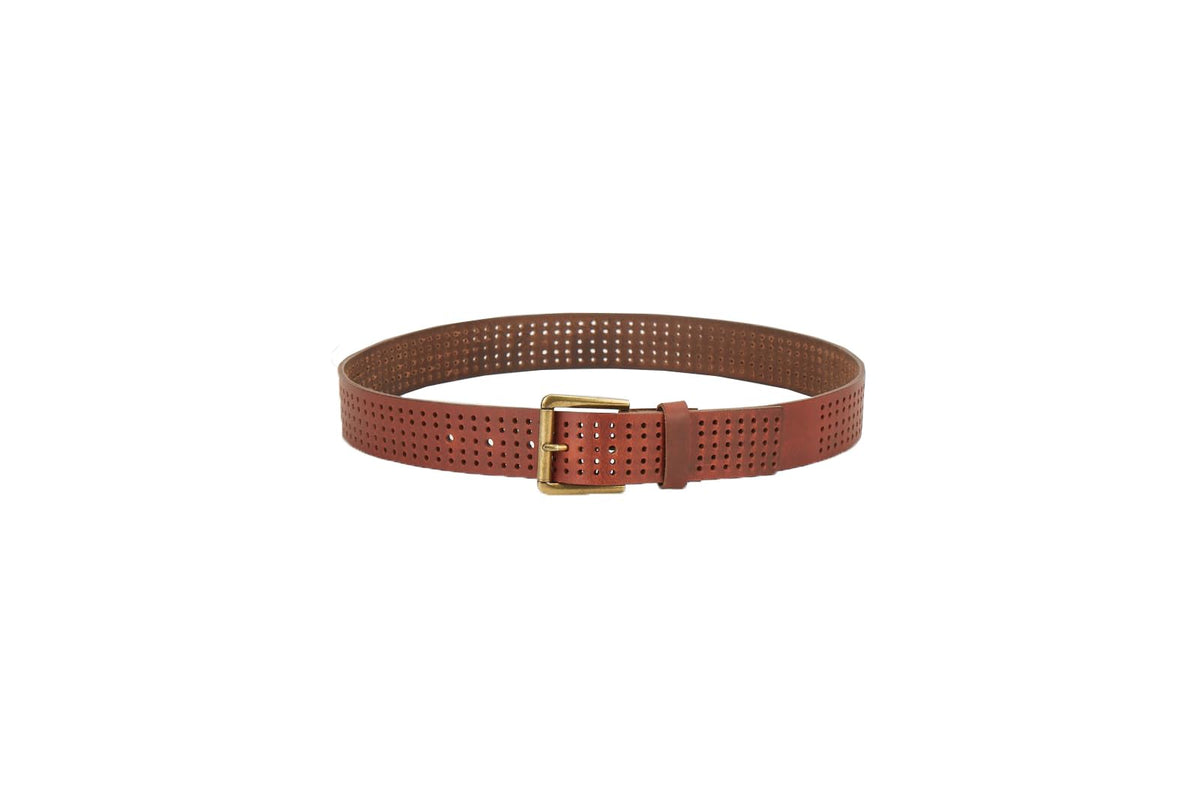 Walletsnbags Vintage Brass Buckle Casual Leather Belt For Men 40