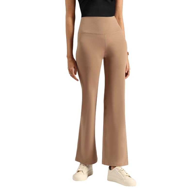 BlissClub Ultimate Flare Pants Lite Regular for Women Upto 54 ft | High Waist Trousers and Formal Pants for Office wear | Comfo