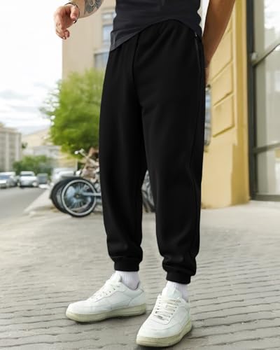 Bewakoof Men Jet Black Casual Jogger Pants With Zipper