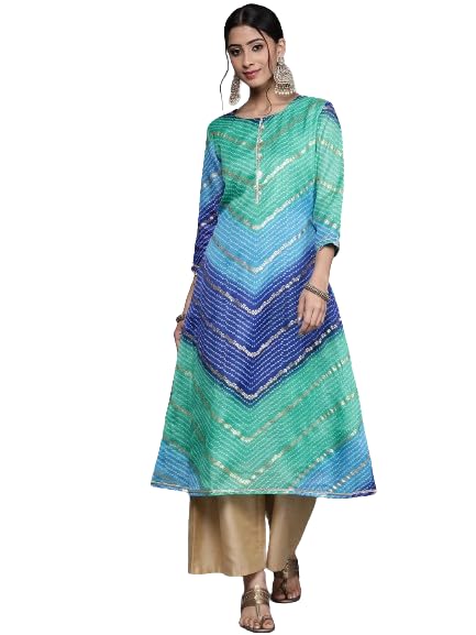 Varanga Women'S Chanderi Solid Regular Kurta - Elegant & Comfortable Traditional Wear For Women, Ideal For Casual & Festive Occa