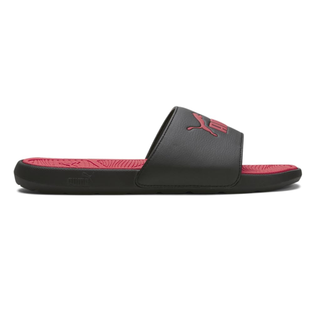 PUMA Men's COOL CAT 2.0 Slide Sandals, PUMA Black-PUMA Red-PUMA Red, 10