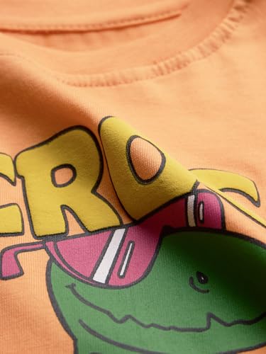 The Souled Store Originals : Croc Crew Boys Round Neck Multicolor Graphic Printed Cotton Half Sleeve T-Shirts