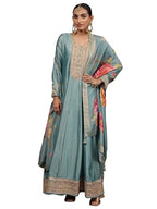 Libas Embroidered Silk Blend Fit And Flared Gown For Women (51953Xl)